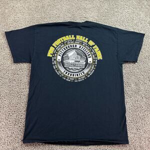 Pittsburgh Steelers Shirt Mens Large Black Yellow Hall Of Fame Pro Football
